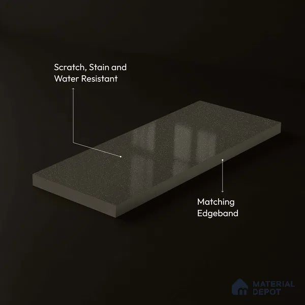 LM 23669 8 ft x 4 ft Sparkle High Gloss Finish Acrylic Laminate - 1.5 mm | Matching Edgeband Code EB 1405