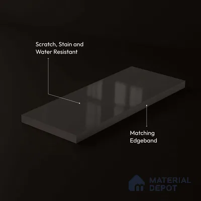 LM 23676 8 ft x 4 ft Solid Plain High Gloss Finish Acrylic Laminate - 1.5 mm | Suitable for Living Room, Kitchen, Office | Matching Edgeband Code EB 1413