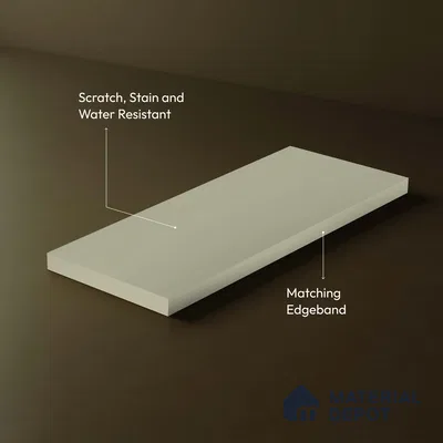 LM 23679 8 ft x 4 ft Solid Plain Matte Finish Acrylic Laminate - 1.5 mm | Suitable for Living Room, Kitchen, Office | Matching Edgeband Code EB 1102