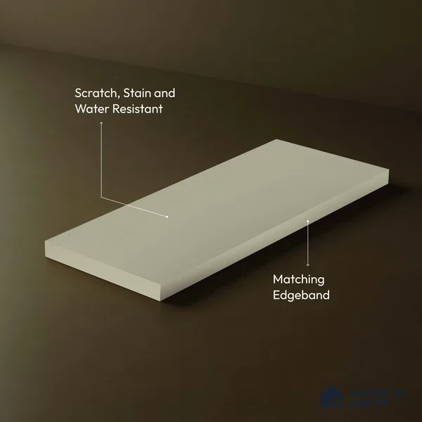 LM 23679 8 ft x 4 ft Solid Plain Matte Finish Acrylic Laminate - 1.5 mm | Suitable for Living Room, Kitchen, Office | Matching Edgeband Code EB 1102