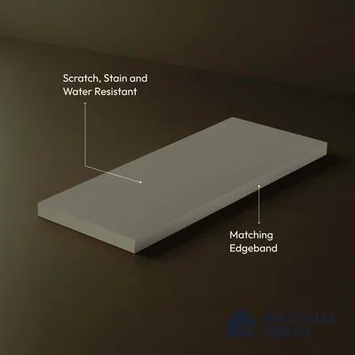LM 23680 8 ft x 4 ft Solid Plain Matte Finish Acrylic Laminate - 1.5 mm | Suitable for Living Room, Kitchen, Office | Matching Edgeband Code EB 1105