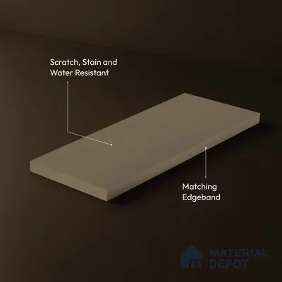 LM 23681 8 ft x 4 ft Solid Plain Matte Finish Acrylic Laminate - 1.5 mm | Suitable for Living Room, Kitchen, Office | Matching Edgeband Code EB 1112