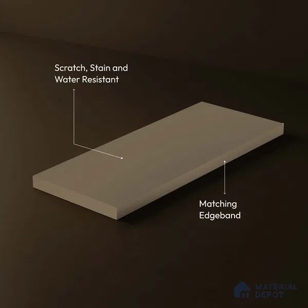 LM 23681 8 ft x 4 ft Solid Plain Matte Finish Acrylic Laminate - 1.5 mm | Suitable for Living Room, Kitchen, Office | Matching Edgeband Code EB 1112