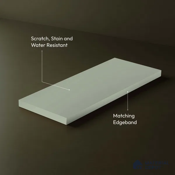 LM 23683 8 ft x 4 ft Solid Plain Matte Finish Acrylic Laminate - 1.5 mm | Suitable for Living Room, Kitchen, Office | Matching Edgeband Code EB 1120