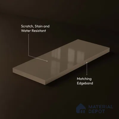 LM 23685 8 ft x 4 ft Solid Plain High Gloss Finish Acrylic Laminate - 1.5 mm | Suitable for Living Room, Kitchen, Office | Matching Edgeband Code EB 17105