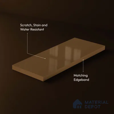 LM 23690 8 ft x 4 ft Solid Plain High Gloss Finish Acrylic Laminate - 1.5 mm | Suitable for Living Room, Kitchen, Office | Matching Edgeband Code EB 18106