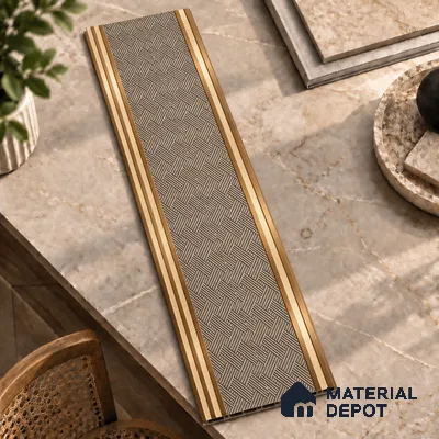 Brown Patterned Louver PN 01651 8 ft x 12 inch Charcoal Panel - 6 mm | Suitable for Feature Wall, TV Unit & Living Room | Width is Subjected to 5% Variation