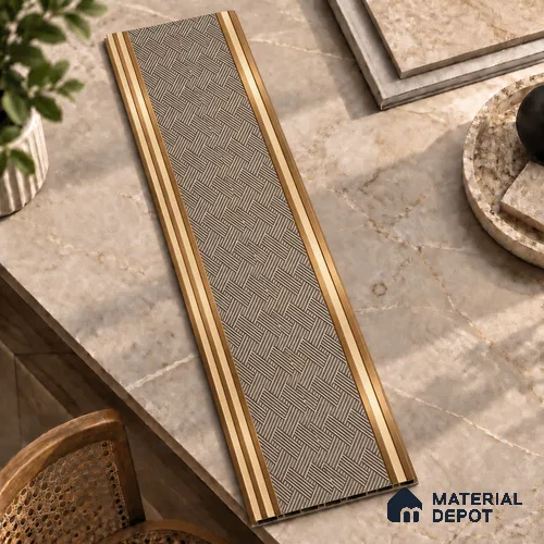 Brown Patterned Louver PN 01651 8 ft x 12 inch Charcoal Panel - 6 mm | Suitable for Feature Wall, TV Unit & Living Room | Width is Subjected to 5% Variation