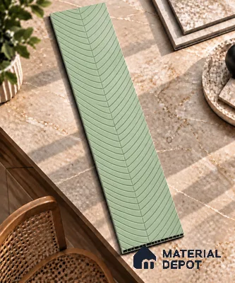 Green Patterned Decorative Wall Panel PN 02877 8 ft x 12 inch Charcoal Panel - 4 mm | Suitable for Feature Wall, TV Unit & Living Room | Width is Subjected to 5% Variation