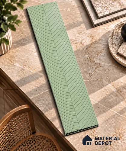 Green Patterned Decorative Wall Panel PN 02877 8 ft x 12 inch Charcoal Panel - 4 mm | Suitable for Feature Wall, TV Unit & Living Room | Width is Subjected to 5% Variation