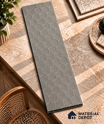 Grey Patterned Look HDHMR Decorative Wall Panel PN 03003 8 ft x 2 ft - 6 mm | Suitable for Feature Wall, TV Unit & Living Room | Width is Subjected to 5% Variation