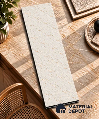 White Marble Look Charcoal Decorative Wall Panel 8 ft x 2 ft 4 mm | Ideal For Feature Wall, Living Room, Bedroom, Home, Office | PN 03819 | Width is Subjected to 5% Variation