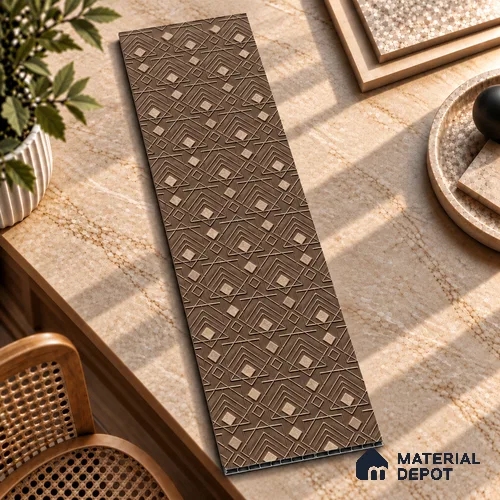 Black Patterned Look Charcoal Decorative Wall Panel 8 ft x 2 ft 4 mm | Ideal For Feature Wall, Living Room, Bedroom, Home, Office | PN 03823 | Width is Subjected to 5% Variation