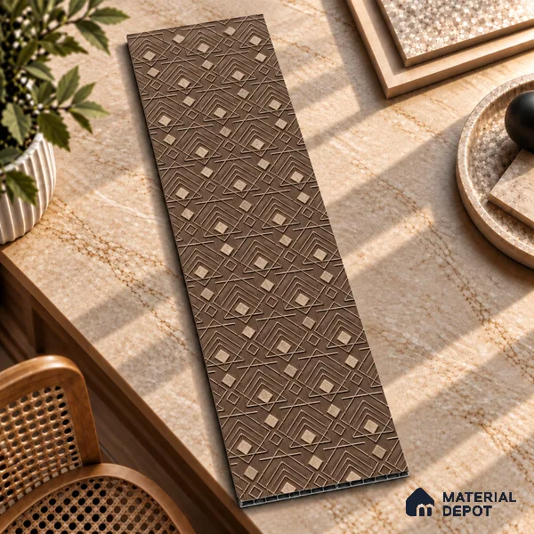 Black Patterned Look Charcoal Decorative Wall Panel 8 ft x 2 ft 4 mm | Ideal For Feature Wall, Living Room, Bedroom, Home, Office | PN 03823 | Width is Subjected to 5% Variation