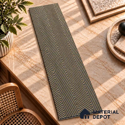 Grey Patterned Look Charcoal Decorative Wall Panel 8 ft x 2 ft 4 mm | Ideal For Feature Wall, Living Room, Bedroom, Home, Office | PN 03827 | Width is Subjected to 5% Variation