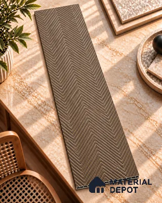 Brown Patterned Look Charcoal Decorative Wall Panel PN 03830 8 ft x 2 ft - 4 mm | Suitable for Feature Wall, TV Unit & Living Room | Width is Subjected to 5% Variation
