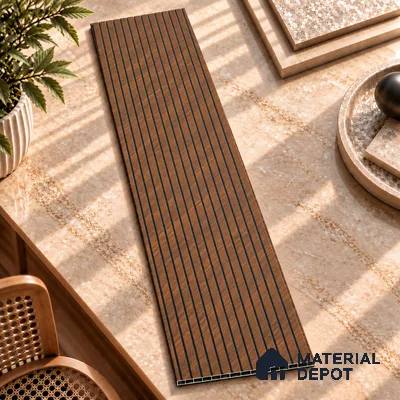 Brown Patterned Look Charcoal Decorative Wall Panel 8 ft x 2 ft 4 mm | Ideal For Feature Wall, Living Room, Bedroom, Home, Office | PN 03834 | Width is Subjected to 5% Variation