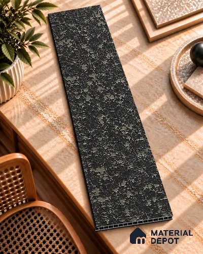 Brown Metallic Look Charcoal Decorative Wall Panel PN 05562 8 ft x 2 ft - 4 mm | Suitable for Feature Wall, TV Unit & Living Room | Width is Subjected to 5% Variation