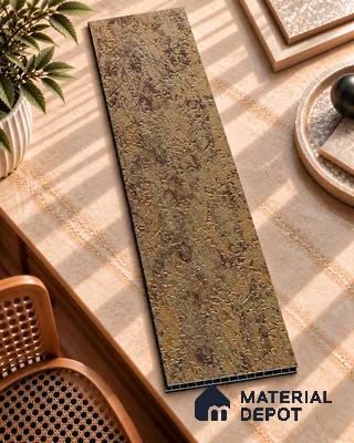Brown Stone Look Charcoal Decorative Wall Panel PN 05564 8 ft x 2 ft - 4 mm | Suitable for Feature Wall, TV Unit & Living Room | Width is Subjected to 5% Variation