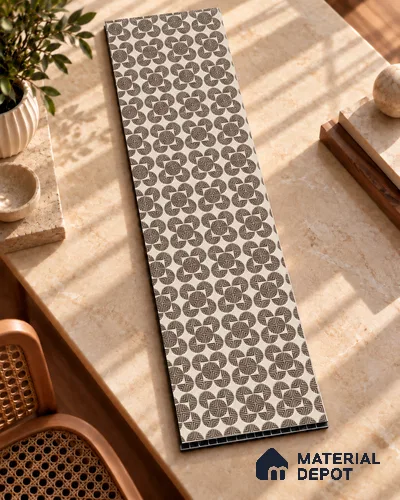 Brown Geometric Look Charcoal Decorative Wall Panel PN 05565 8 ft x 2 ft - 4 mm | Suitable for Feature Wall, TV Unit & Living Room | Width is Subjected to 5% Variation