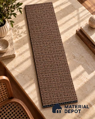 Brown Patterned Look Charcoal Decorative Wall Panel PN 05567 8 ft x 2 ft - 4 mm | Suitable for Feature Wall, TV Unit & Living Room | Width is Subjected to 5% Variation