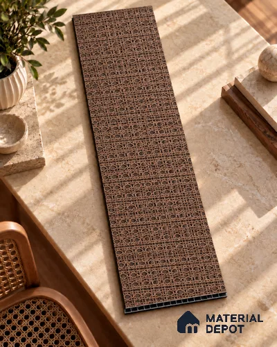 Brown Patterned Look Charcoal Decorative Wall Panel PN 05567 8 ft x 2 ft - 4 mm | Suitable for Feature Wall, TV Unit & Living Room | Width is Subjected to 5% Variation