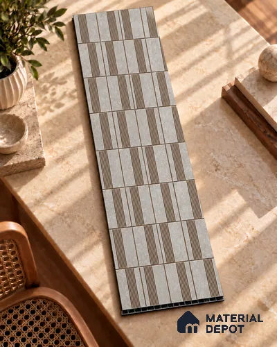 Grey Luxury Look Charcoal Decorative Wall Panel PN 05568 8 ft x 2 ft - 4 mm | Suitable for Feature Wall, TV Unit & Living Room | Width is Subjected to 5% Variation
