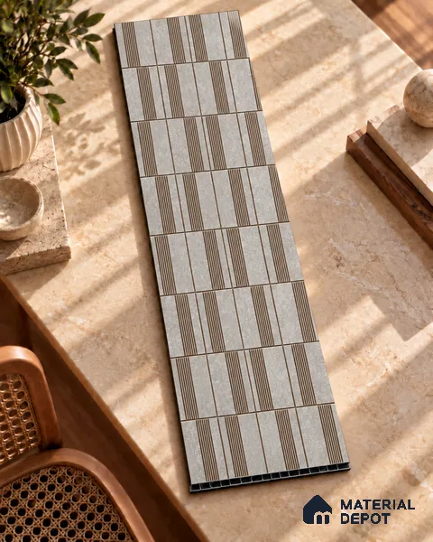 Grey Luxury Look Charcoal Decorative Wall Panel PN 05568 8 ft x 2 ft - 4 mm | Suitable for Feature Wall, TV Unit & Living Room | Width is Subjected to 5% Variation