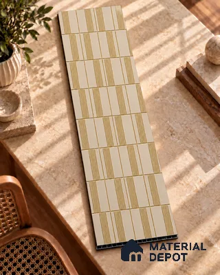 Gold Luxury Look Charcoal Decorative Wall Panel PN 05569 8 ft x 2 ft - 4 mm | Suitable for Feature Wall, TV Unit & Living Room | Width is Subjected to 5% Variation