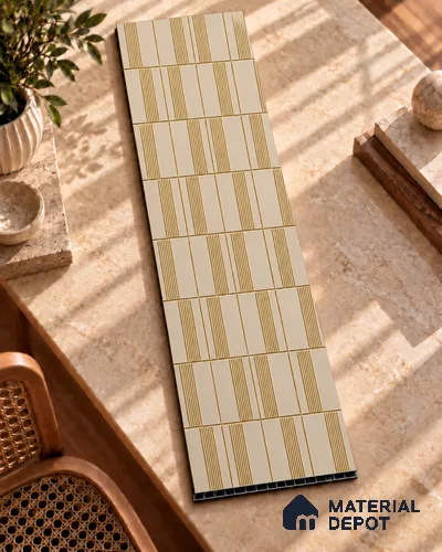 Gold Luxury Look Charcoal Decorative Wall Panel PN 05569 8 ft x 2 ft - 4 mm | Suitable for Feature Wall, TV Unit & Living Room | Width is Subjected to 5% Variation