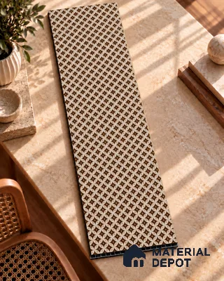 Brown Geometric Look Charcoal Decorative Wall Panel PN 05575 8 ft x 2 ft - 4 mm | Suitable for Feature Wall, TV Unit & Living Room | Width is Subjected to 5% Variation