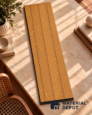 Brown Wood Look Charcoal Decorative Wall Panel PN 05577 8 ft x 2 ft - 4 mm | Suitable for Feature Wall, TV Unit & Living Room | Width is Subjected to 5% Variation