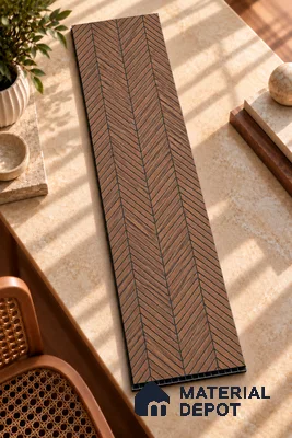 Brown Wood Look Charcoal Decorative Wall Panel PN 05578 8 ft x 2 ft - 4 mm | Suitable for Feature Wall, TV Unit & Living Room | Width is Subjected to 5% Variation
