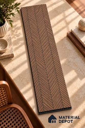 Brown Wood Look Charcoal Decorative Wall Panel PN 05578 8 ft x 2 ft - 4 mm | Suitable for Feature Wall, TV Unit & Living Room | Width is Subjected to 5% Variation