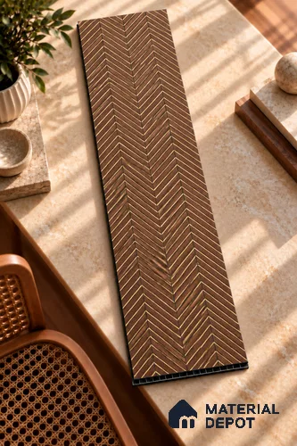 Brown Wood Look Charcoal Decorative Wall Panel PN 05579 8 ft x 2 ft - 4 mm | Suitable for Feature Wall, TV Unit & Living Room | Width is Subjected to 5% Variation