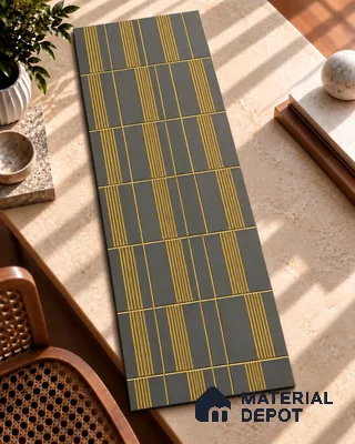 Gold Luxury Look Charcoal Decorative Wall Panel PN 05657 8 ft x 2 ft - 4 mm | Suitable for Feature Wall, TV Unit & Living Room | Width is Subjected to 5% Variation