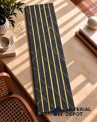 Black Marble Look PN 05788 9.5 ft x 7.8 inch Charcoal Panel - 12 mm | Suitable for Feature Wall, TV Unit & Living Room | Width is Subjected to 5% Variation