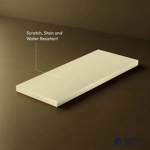 White Fabric Look LM 24401 8 ft x 4 ft Texture Finish Decorative Laminate - 1 mm | Suitable for TV Unit, Wardrobe, Kitchen Cabinets
