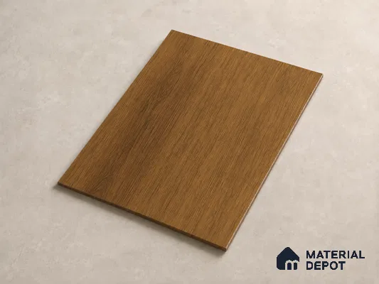 Oak Wood Ocre 10 ft x 1.3 ft (3060x400 mm) Sheet Design Interior & Exterior Wall & Ceiling Panel - 1.1 mm | Suitable for Balcony, Facade & Open Area | Width is Subjected to 5% Variation