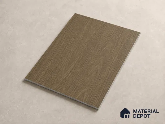 Spiced Walnut 10 ft x 1.3 ft (3060x400 mm) Sheet Design Interior & Exterior Wall & Ceiling Panel - 1.1 mm | Suitable for Balcony, Facade & Open Area | Width is Subjected to 5% Variation