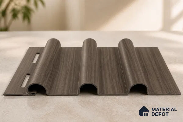 Royal Nut 10 ft x 0.6 ft (3060x180 mm) Arch Design Interior & Exterior Wall & Ceiling Panel - 17 mm | Suitable for Balcony, Facade & Open Area | Width is Subjected to 5% Variation