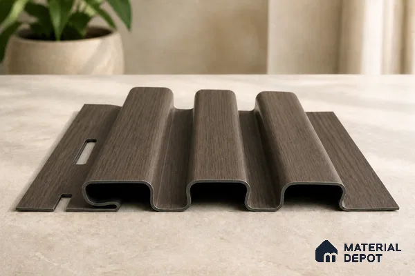 Royal Nut 10 ft x 0.5 ft (3060x150 mm) Linea Design Interior & Exterior Wall & Ceiling Panel - 15 mm | Suitable for Balcony, Facade & Open Area | Width is Subjected to 5% Variation