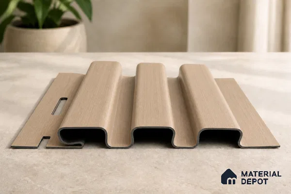 Beech Wood 10 ft x 0.5 ft (3060x150 mm) Linea Design Interior & Exterior Wall & Ceiling Panel - 15 mm | Suitable for Balcony, Facade & Open Area | Width is Subjected to 5% Variation