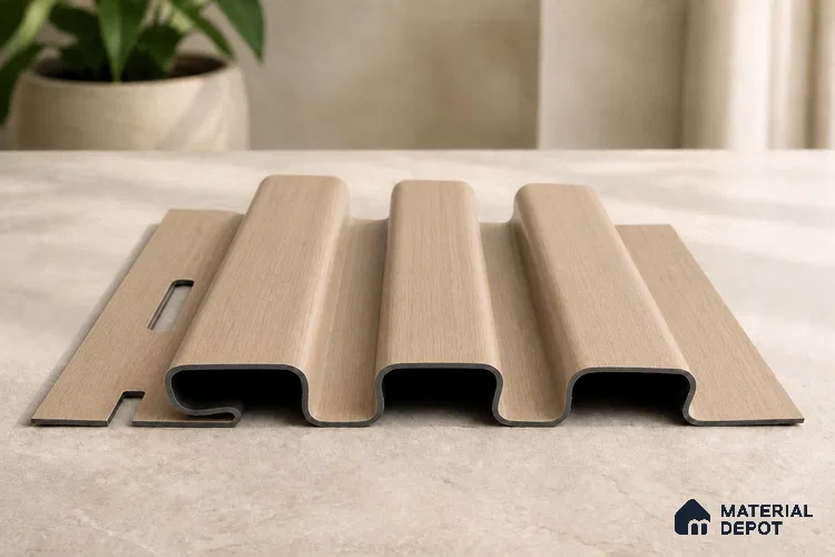 Beech Wood 10 ft x 0.5 ft (3060x150 mm) Linea Design Interior & Exterior Wall & Ceiling Panel - 15 mm | Suitable for Balcony, Facade & Open Area | Width is Subjected to 5% Variation