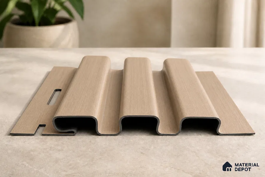 Beech Wood 10 ft x 0.5 ft (3060x150 mm) Linea Design Interior & Exterior Wall & Ceiling Panel - 15 mm | Suitable for Balcony, Facade & Open Area | Width is Subjected to 5% Variation