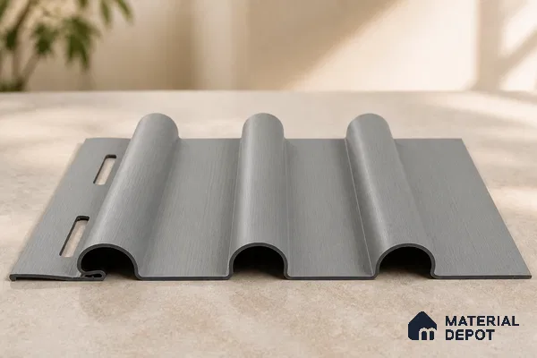 Silver 10 ft x 0.6 ft (3060x180 mm) Arch Design Interior & Exterior Wall & Ceiling Panel - 17 mm | Suitable for Balcony, Facade & Open Area | Width is Subjected to 5% Variation