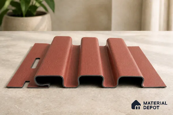 Copper 10 ft x 0.5 ft (3060x150 mm) Linea Design Interior & Exterior Wall & Ceiling Panel - 15 mm | Suitable for Balcony, Facade & Open Area | Width is Subjected to 5% Variation