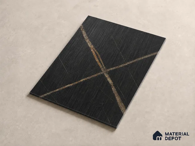Portoro 10 ft x 1.3 ft (3060x400 mm) Sheet Design Interior & Exterior Wall & Ceiling Panel - 1.1 mm | Suitable for Balcony, Facade & Open Area | Width is Subjected to 5% Variation