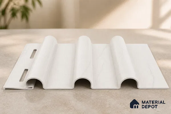 Statuario 10 ft x 0.6 ft (3060x180 mm) Arch Design Interior & Exterior Wall & Ceiling Panel - 17 mm | Suitable for Balcony, Facade & Open Area | Width is Subjected to 5% Variation