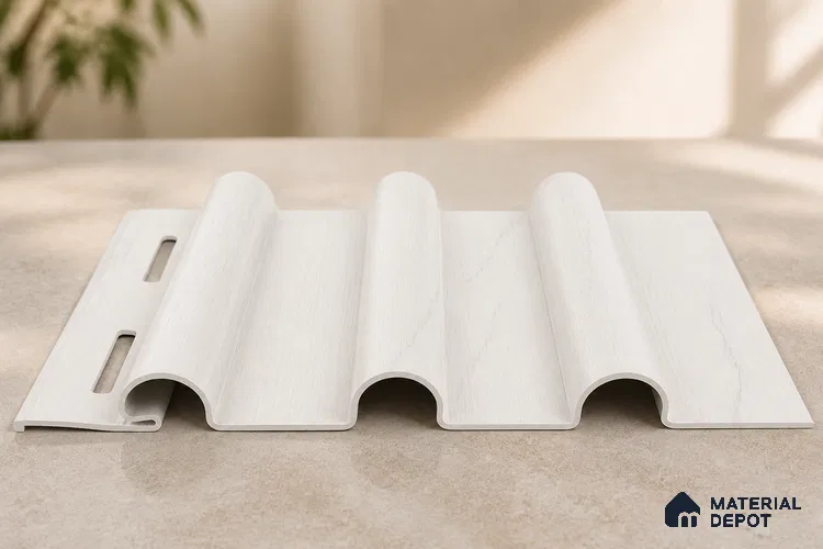 Statuario 10 ft x 0.6 ft (3060x180 mm) Arch Design Interior & Exterior Wall & Ceiling Panel - 17 mm | Suitable for Balcony, Facade & Open Area | Width is Subjected to 5% Variation
